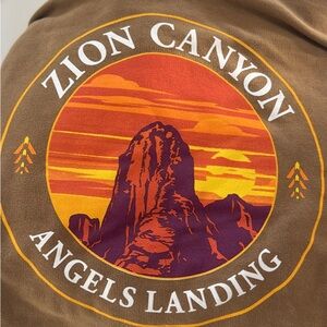Zion Canyon Angels Landing Brown Hoodie